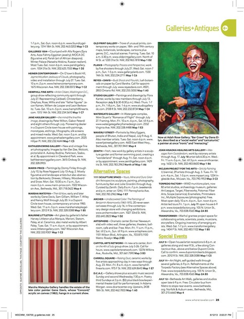 My painting, BAR CRAWL, is featured in WHERE Magaz