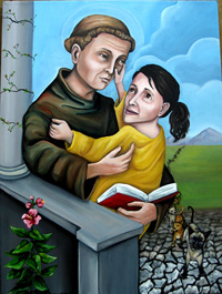 Saint Anthony of Padua (patron saint of barren women) by Dana Ellyn