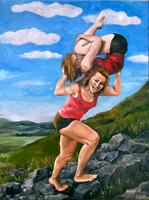 We Must Imagine Sisyphus Happy painting thumbnail