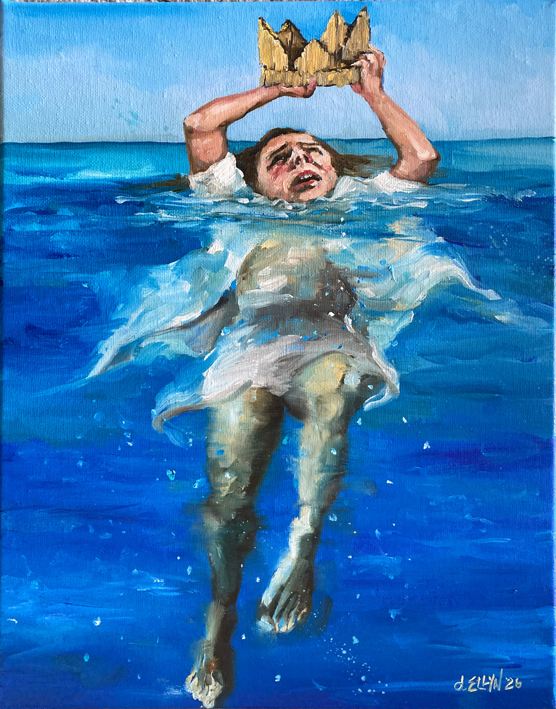 Manny, painting by Dana Ellyn for the Justify project Portraits from the Lab, 2026