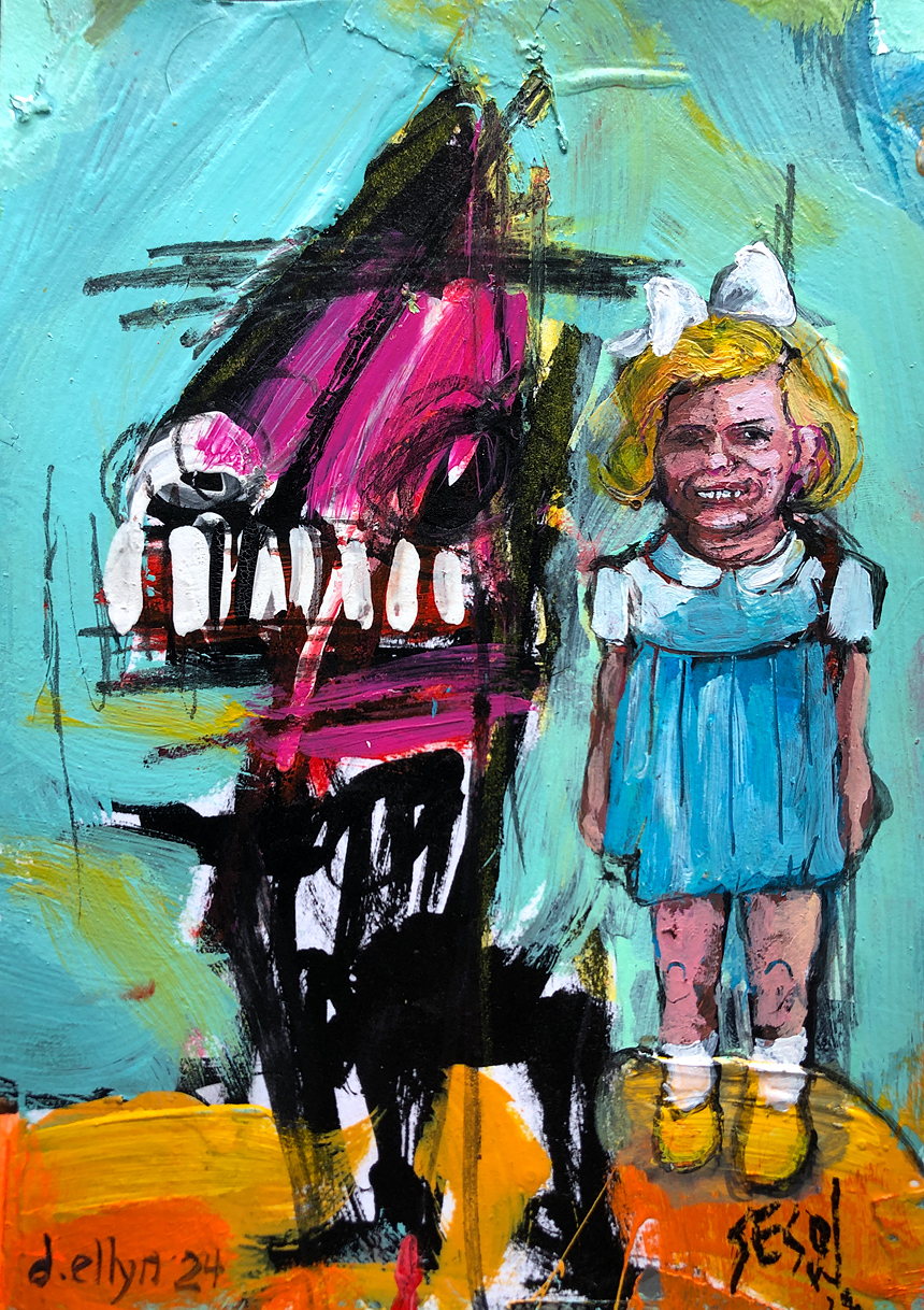 DEFILED collaborative painting by Matt Sesow and Dana Ellyn
