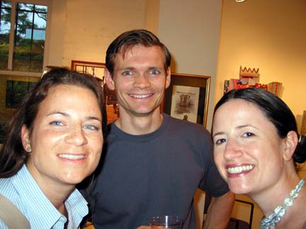 Dana Ellyn with guests at the Gallery 325 opening reception, 2002