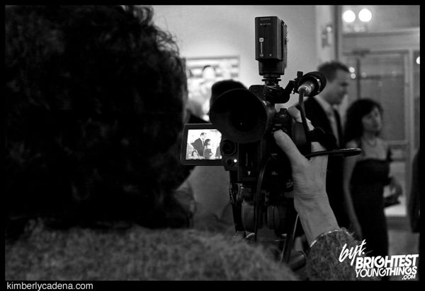 A TV camera at the opening