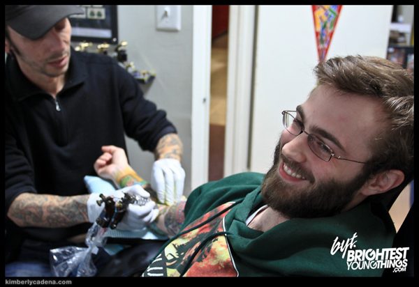 The tattoo session