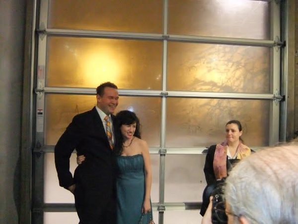 Dana Ellyn and Matt Sesow's wedding at Long View Gallery, 2010: Dana and Matt by the gallery window