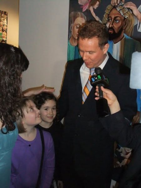 Dana Ellyn and Matt Sesow's wedding at Long View Gallery, 2010: Matt being interviewed
