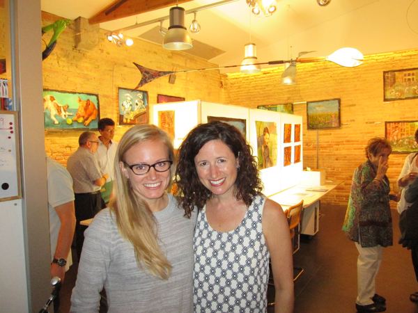Dana Ellyn with a guest inside Flash Gallery