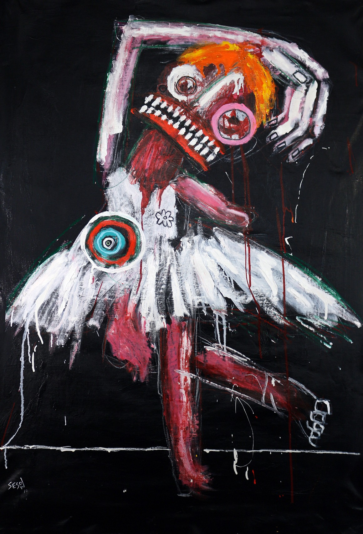 Ballerina by Matt Sesow, exhibited in Radical Fluidity: Grotesque in Art at the Museum of St. Petersburg Art, 2018