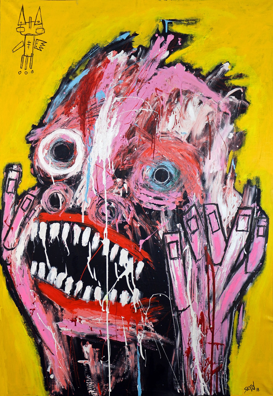 Chaos by Matt Sesow, exhibited in Radical Fluidity: Grotesque in Art at the Museum of St. Petersburg Art, 2018