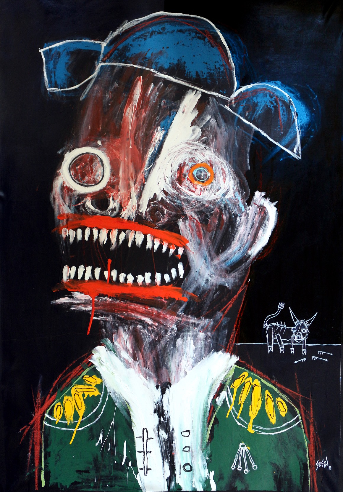 Matador by Matt Sesow, exhibited in Radical Fluidity: Grotesque in Art at the Museum of St. Petersburg Art, 2018