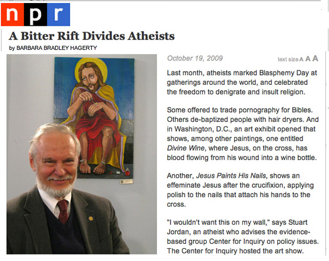 NPR article featuring Dana Ellyn's painting Jesus Does His Nails