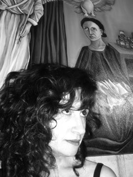 With Annunciation (of the Bird Flu) on the wall, 4th annual Transformer auction, Halcyon House, 2007