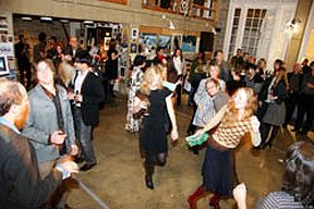 Dancing at the party, 4th annual Transformer auction, Halcyon House, 2007
