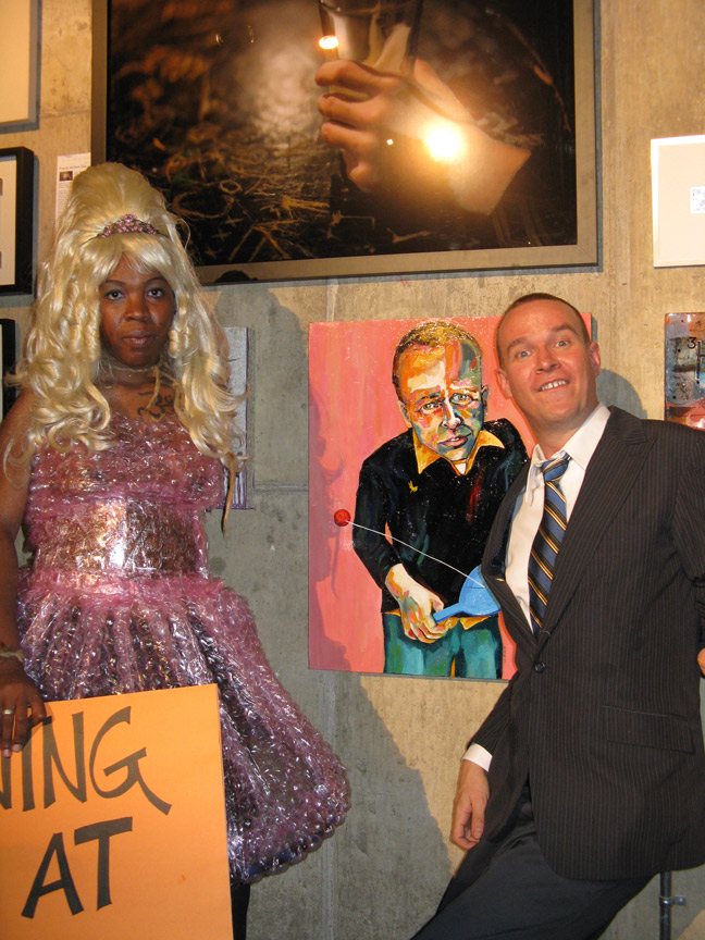 Paddle Boy on the wall, 5th annual Transformer auction, Halcyon House, 2008