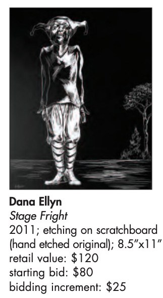 Dana Ellyn's entry for Stage Fright in the 2011 Transformer auction catalog