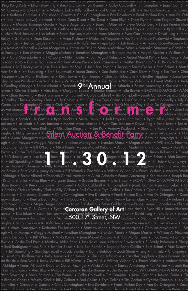 Cover of the 2012 Transformer Silent Auction & Benefit Party catalog, 9th annual