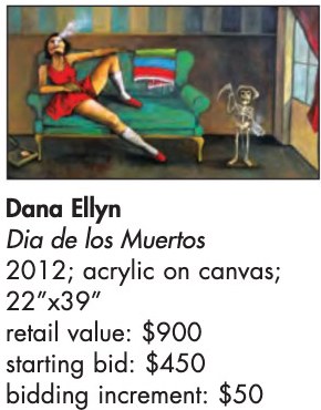 Dana Ellyn's entry for Dia de los Muertos in the 2012 Transformer auction catalog