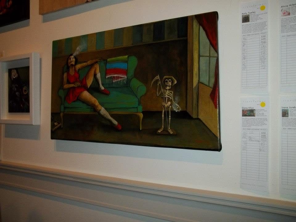 Dia de los Muertos with its bid sheet, 9th annual Transformer auction, Corcoran Gallery of Art, 2012