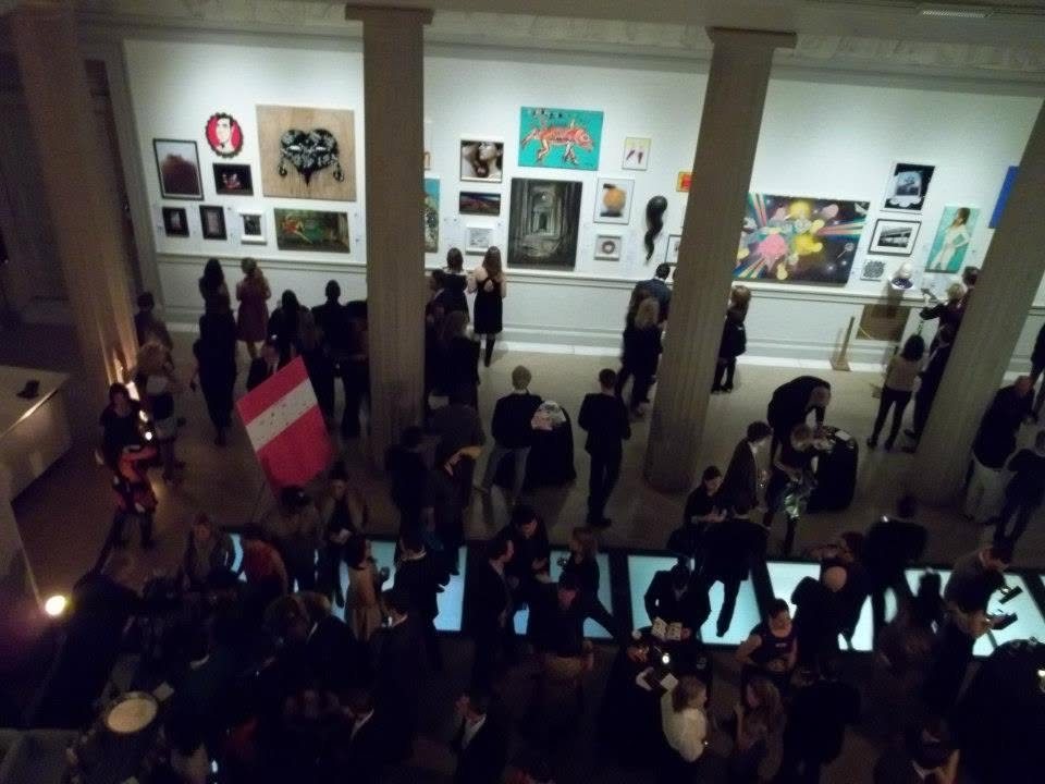 Looking down on the auction, 9th annual Transformer auction, Corcoran Gallery of Art, 2012