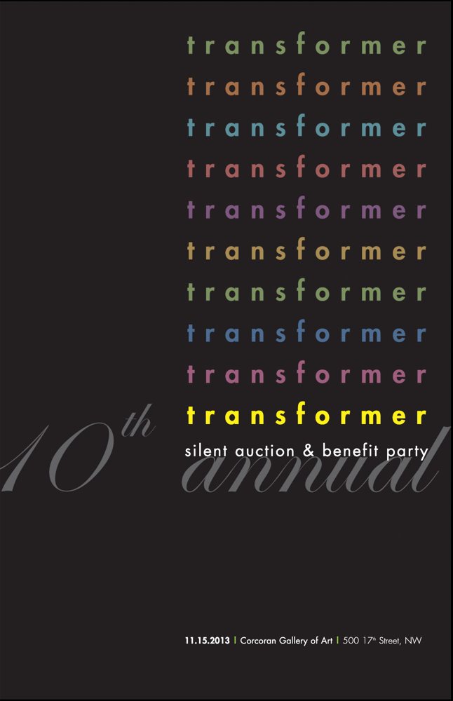 Cover of the 2013 Transformer Silent Auction & Benefit Party catalog, 10th annual