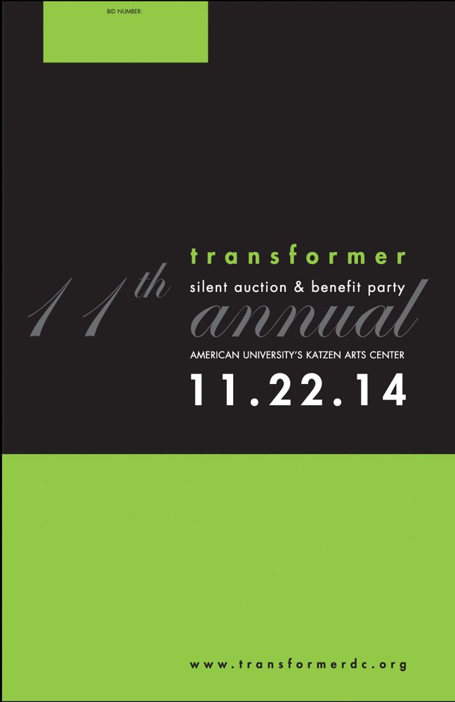 Cover of the 2014 Transformer Silent Auction & Benefit Party catalog, 11th annual
