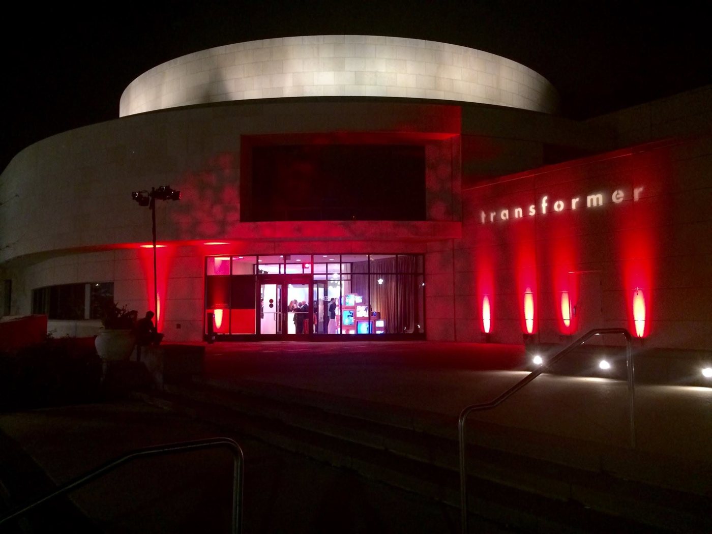 The Katzen Arts Center at night, 12th annual Transformer auction, Katzen Arts Center, 2015