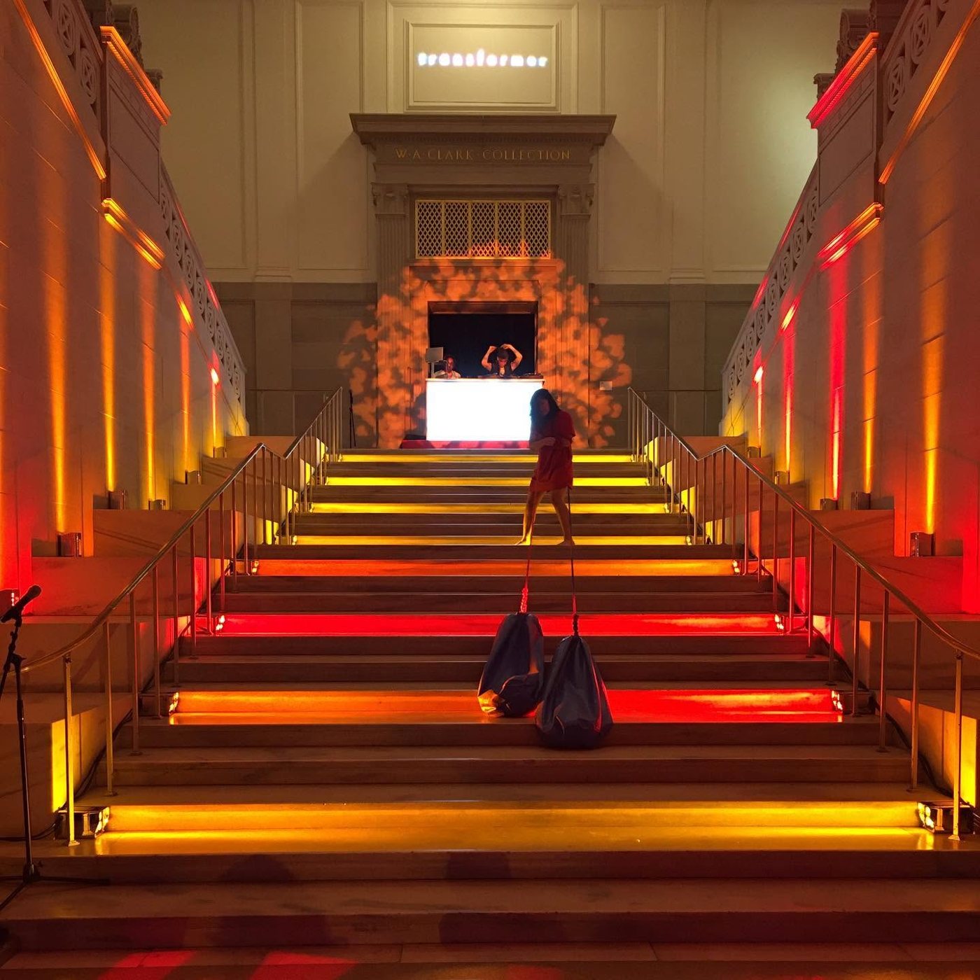 The lighted staircase, 16th annual Transformer auction, The Corcoran, 2019